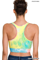 Zenana Women's Tie Dye Racerback Cropped Tank Top