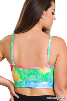 Zenana Plus Size Tie Dye Sports Bra