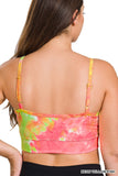 Zenana Plus Size Tie Dye Sports Bra