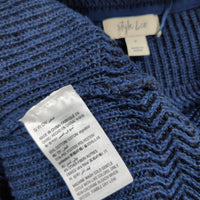 Style & Co. Women's Crew Neck Pullover Sweater, Sapphire Marl, Small