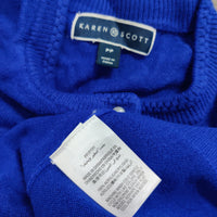 Karen Scott Cardigan Sweater Deep Pacific PXS