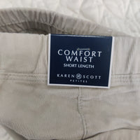 Karen Scott Petite Corduroy Straight-Leg Pant Stonewall PXL-S