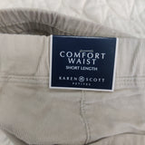 Karen Scott Petite Corduroy Straight-Leg Pant Stonewall PXL-S