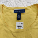 Karen Scott Petite Cotton Scoop-Neck Top Warm Gold PM