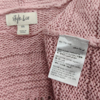 Style & Co. Women's Knit Open Front Cardigan Hibiscus 2XL