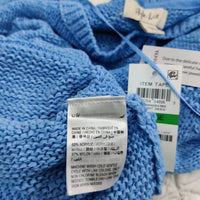 Style & Co. Women's  Sweater Mix Stitch Tape Pullover Blue Large