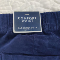 Karen Scott Petite Corduroy Straight-Leg P Intrepid Blue PM