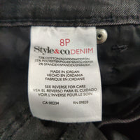 Style & Co Womens Black Casual Jeans 8P