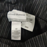 Alfred Dunner Petite Theater District Pinstripe Pants Black 10P