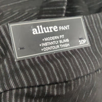 Alfred Dunner Petite Theater District Pinstripe Pants Black 10P