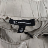 INC WOMEN'S LINEN ZIPPER SHORT BEIGE 2XL