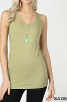 Zenana Cotton Spandex Racerback Tank