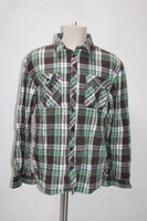 Old Navy Men's  Flannel Shirt Green XL Pre-Owned