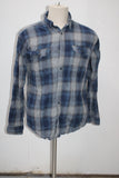 George Men's  Flannel Shirt Blue M(38-40) Pre-Owned