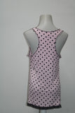 Jenni Lace-Trimmed Pajama Tank Top Light Pink Dots L