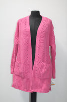 Style & Co. Women's Sweater Chenille Openfront Cardigan Pink S