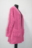 Style & Co. Women's Sweater Chenille Openfront Cardigan Pink S