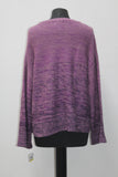 Style & Co. Women's Marl Braid Pullover Sweater, Purple, M