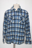 Chess King Men's  Flannel Shirt Blue L Pre-Owned