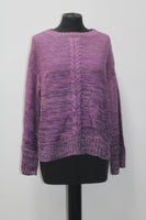 Style & Co. Women's Marl Braid Pullover Sweater, Purple, S