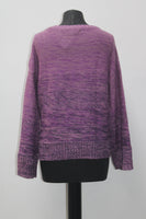 Style & Co. Women's Marl Braid Pullover Sweater, Purple, S