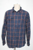 Old Navy Men's  Flannel Shirt Blue L Pre-Owned