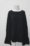 Style & Co. Women's Cotton Bell-Sleeve Sweater Black XL