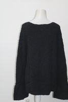 Style & Co. Women's Cotton Bell-Sleeve Sweater Black XL