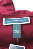 Karen Scott 3/4 Sleeve Scoopneck Top  Red PL