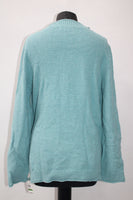 Karen Scott Solid Textured Rollneck Pullover Sweater, Aqua, Large