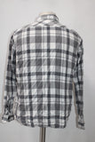 American Eagle Men's  Flannel Shirt Gray L Pre-Owned