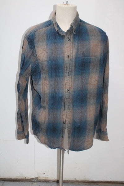 Merona Men's  Flannel Shirt Blue XL Pre-Owned