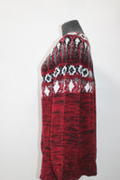 Style Co Petite Fair Isle Marled Sweate New Red Amore Combo PL