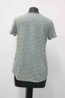 Style & Co. Women's Striped T-Shirt New Pale SageWhite S