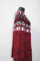 Style Co Petite Fair Isle Marled Sweate New Red Amore Combo PL