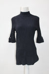 Style & Co. Women's Petite Marled Mock-Neck Sweater Industrial Blue PL