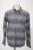 Marc Anthony Men's Slim Fit Flannel Shirt Gray L Pre-Owned