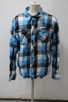 Machine Men's  Flannel Shirt Blue XXL Pre-Owned