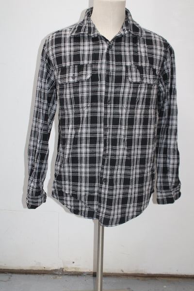 Faded Glory Men's  Flannel Shirt Black M(38-40) Pre-Owned