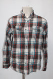 George Men's  Flannel Shirt Brown M(38-40) Pre-Owned