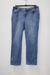 St John s Bay Women's Straight Leg Jeans Blue 12P Pre-Owned