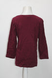 Karen Scott 3/4 Sleeve Scoopneck Top  Red PL