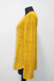 Style & Co. Women's Sweater Mix Stitch Tape Pullover Yellow LARGE