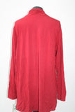 Style & Co. Women's Mock Neck Long Sleeve Top Red Large