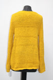 Style & Co. Women's Sweater Mix Stitch Tape Pullover Yellow LARGE