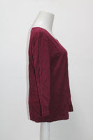 Karen Scott 3/4 Sleeve Scoopneck Top  Red PL