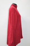 Style & Co. Women's Mock Neck Long Sleeve Top Red Large