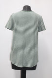 Style & Co. Women's Striped T-Shirt New Pale SageWhite M