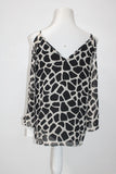 Bar III Cold-Shoulder Giraffe-Print To Blush Combo S