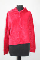 Project 28 Womens Corduroy Hooded Sweatshirt Red M